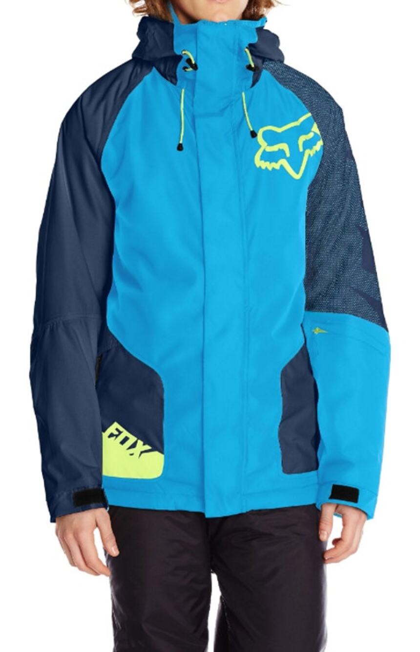 Fox Men's Size Medium Zippered Hood Race Jacket Insulated Waterproof Multicolor